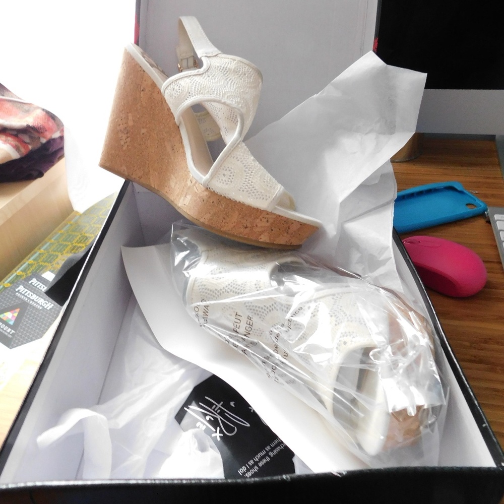 Fergalicious NWT off-white Wedge